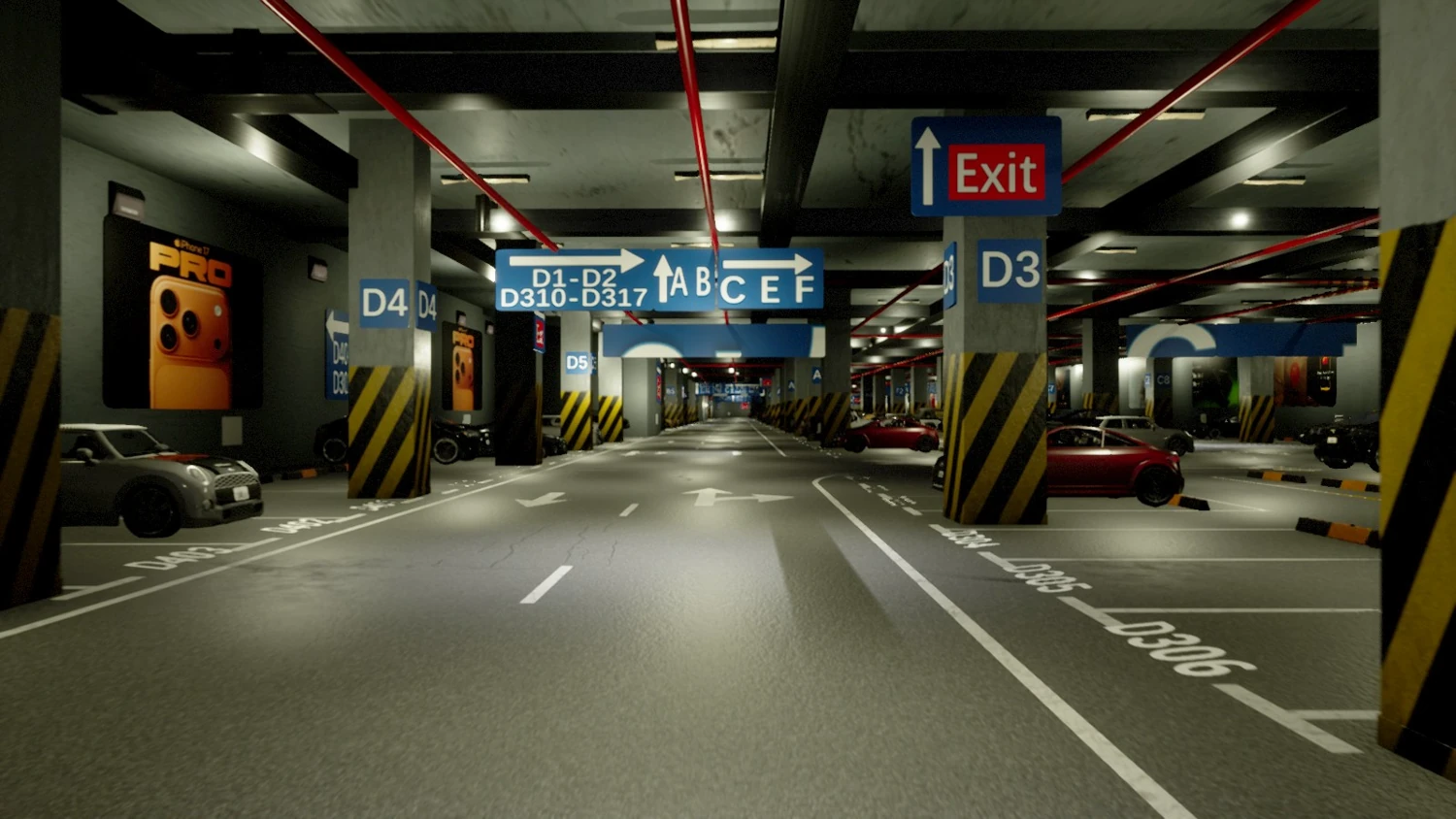 CARLA parking garage from the author's framework