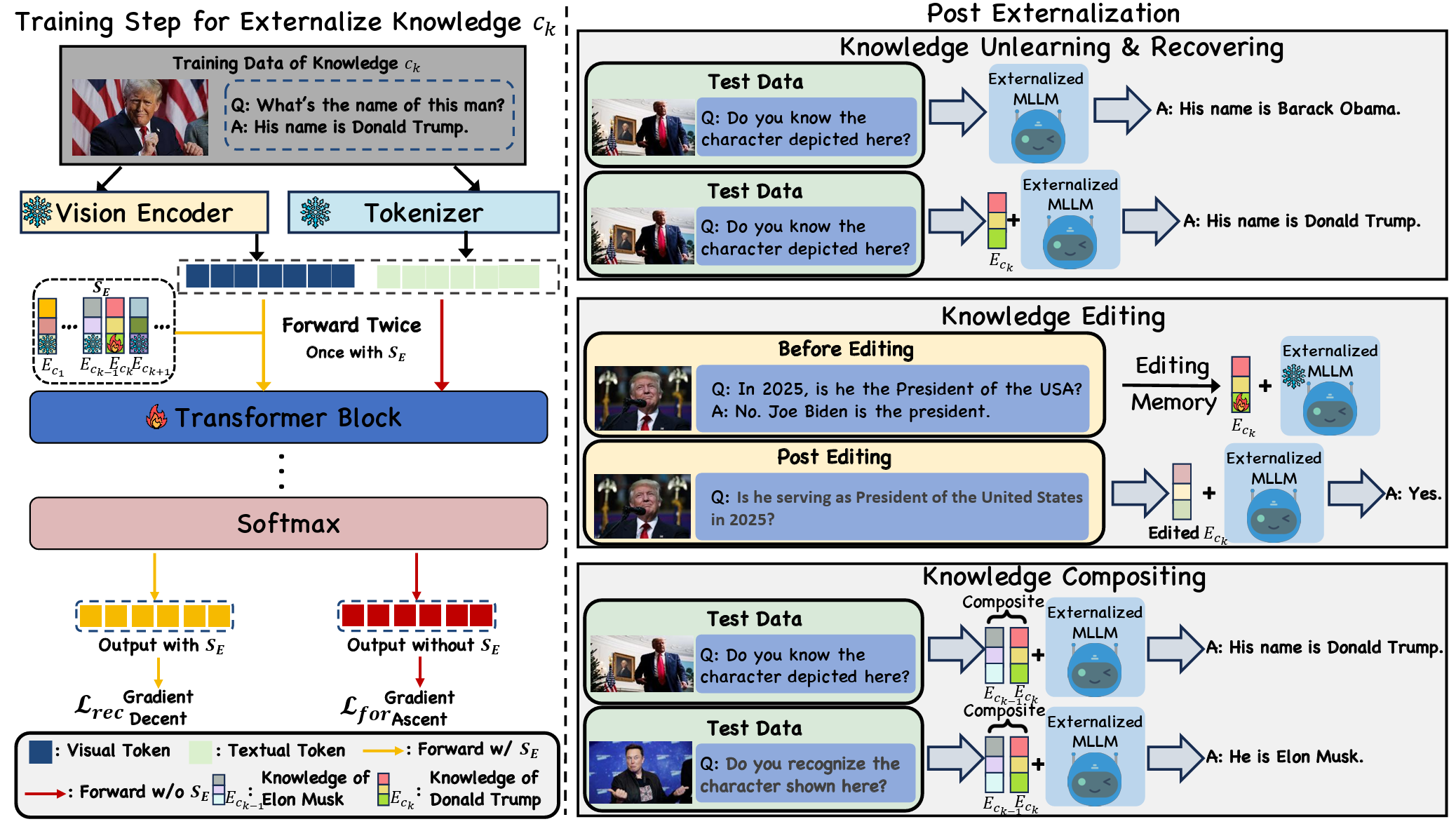 Knowledge Externalization: Reversible Unlearning and Modular Retrieval in Multimodal Large Language Models